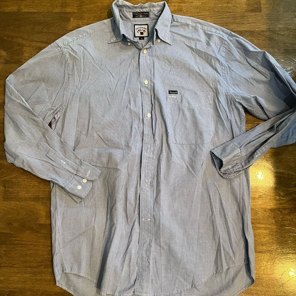 Faconnable Blue button up Dress Shirt.